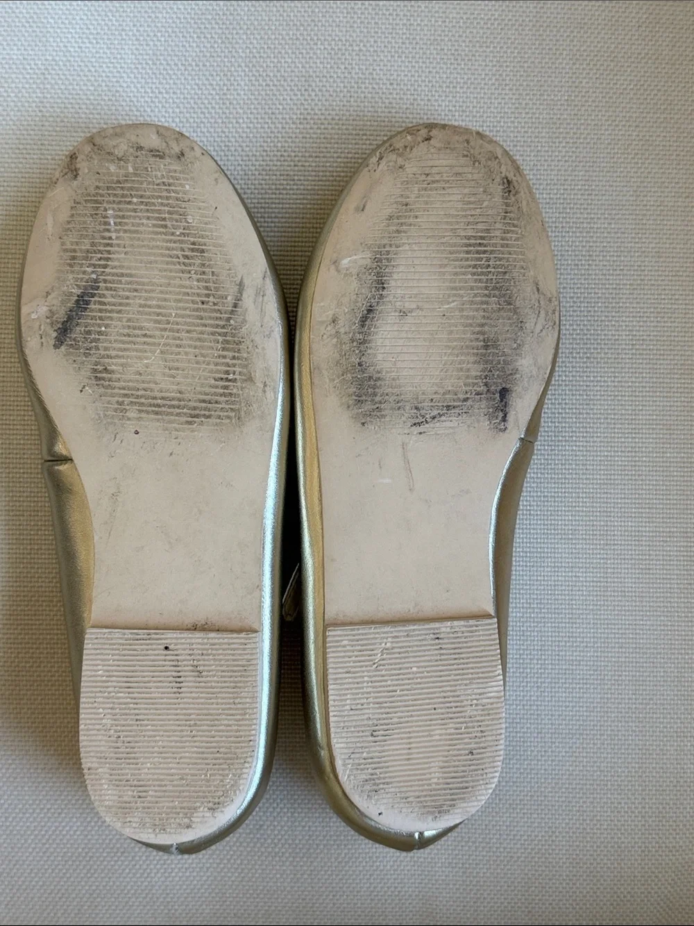 Janie and Jack Metallic Gold Mary Jane Ballet Flats sz 2